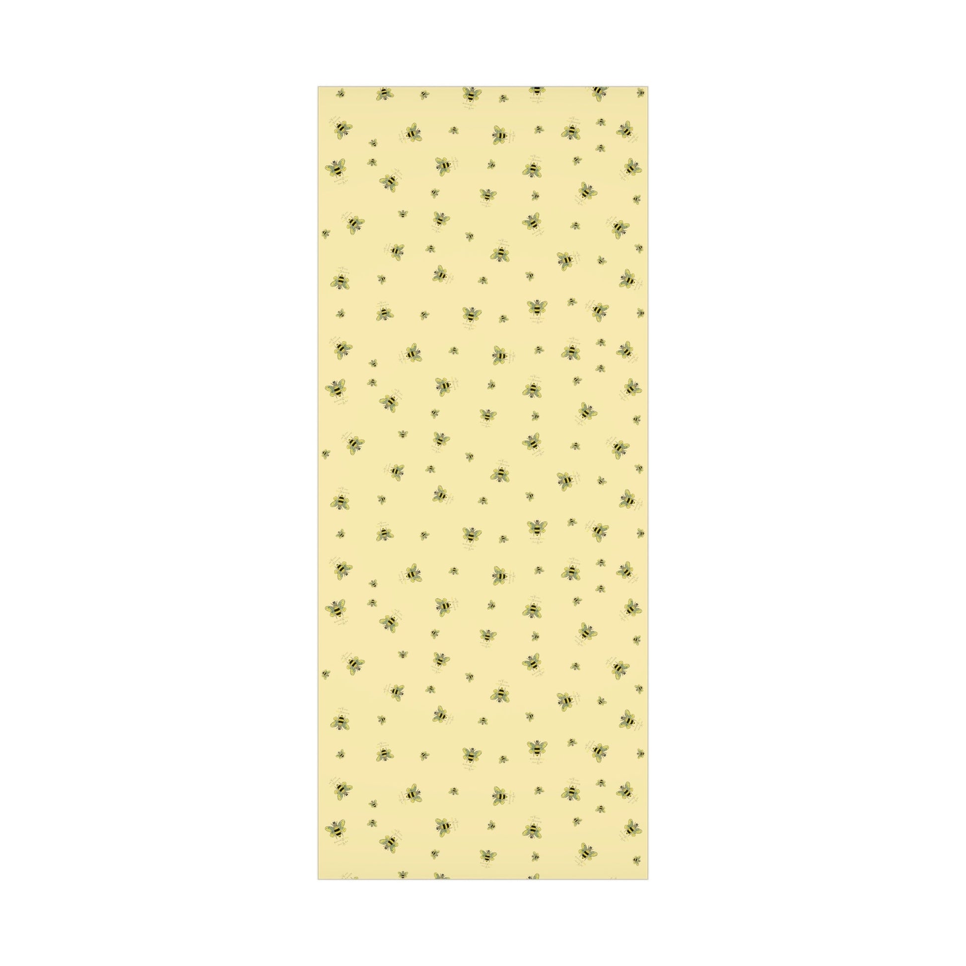 Bee Flower Gift Wrapping Paper - Blue Cava