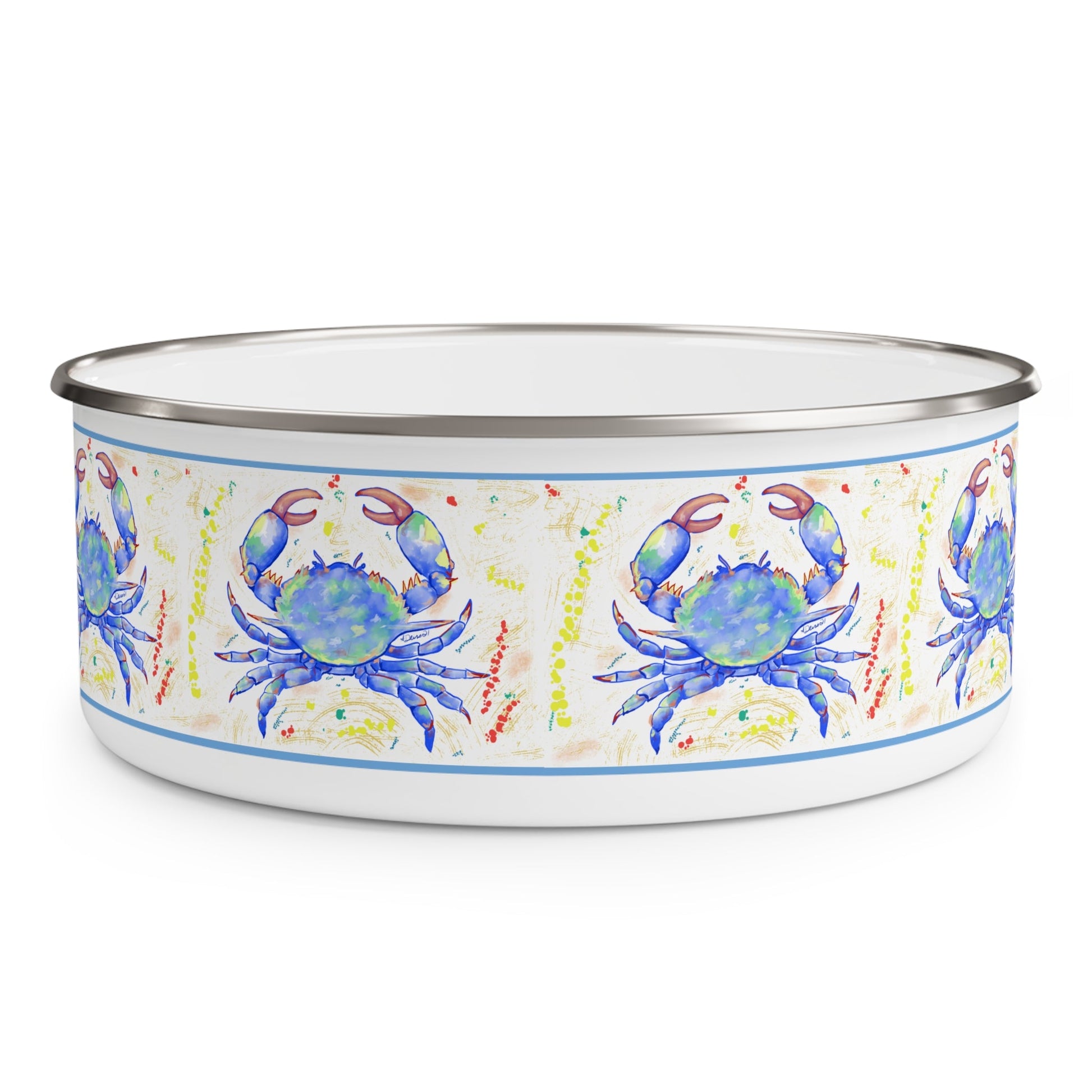 Blue Crab Enamel Bowls (Multiple sizes available) - Blue Cava