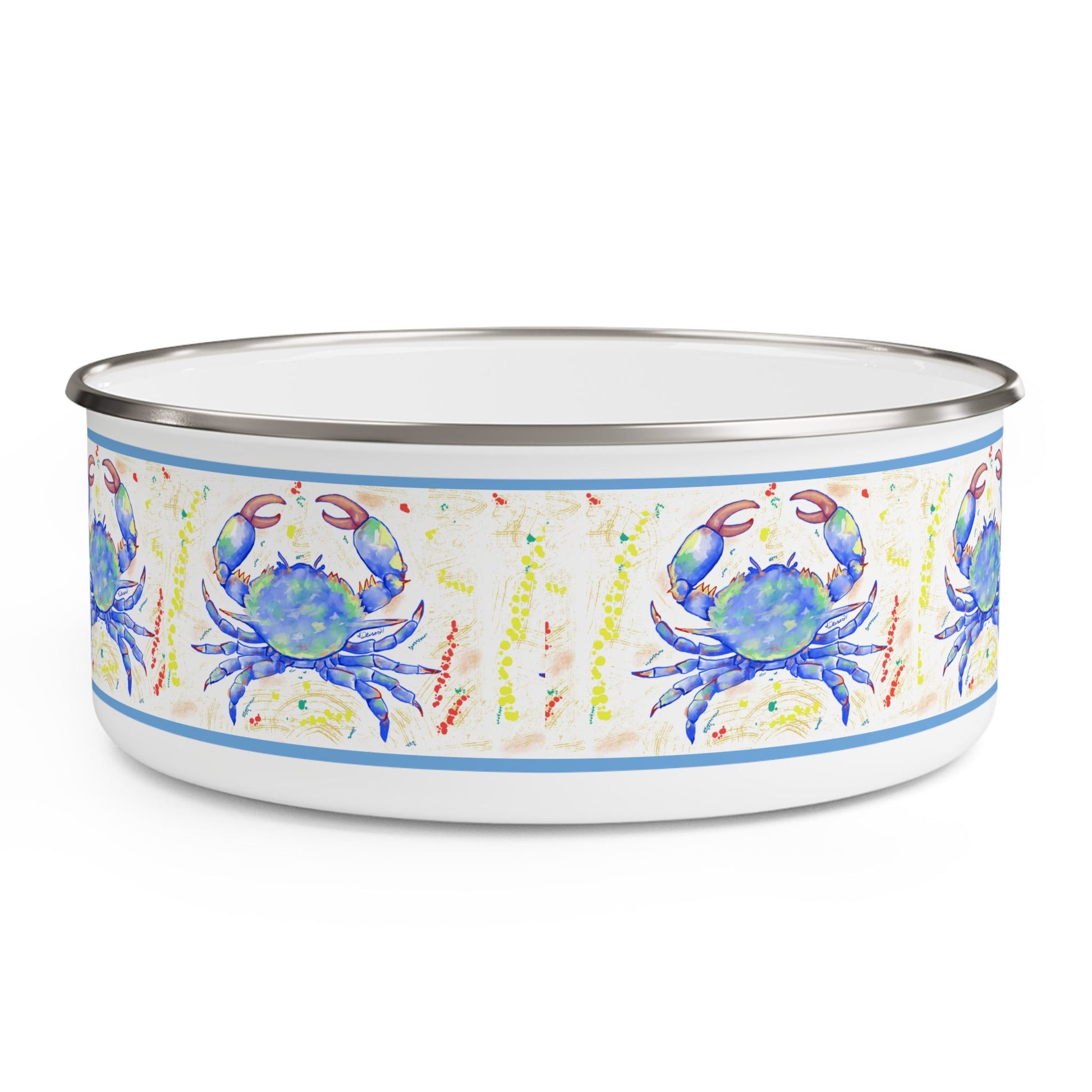 Blue Crab Enamel Bowls (Multiple sizes available) - Blue Cava