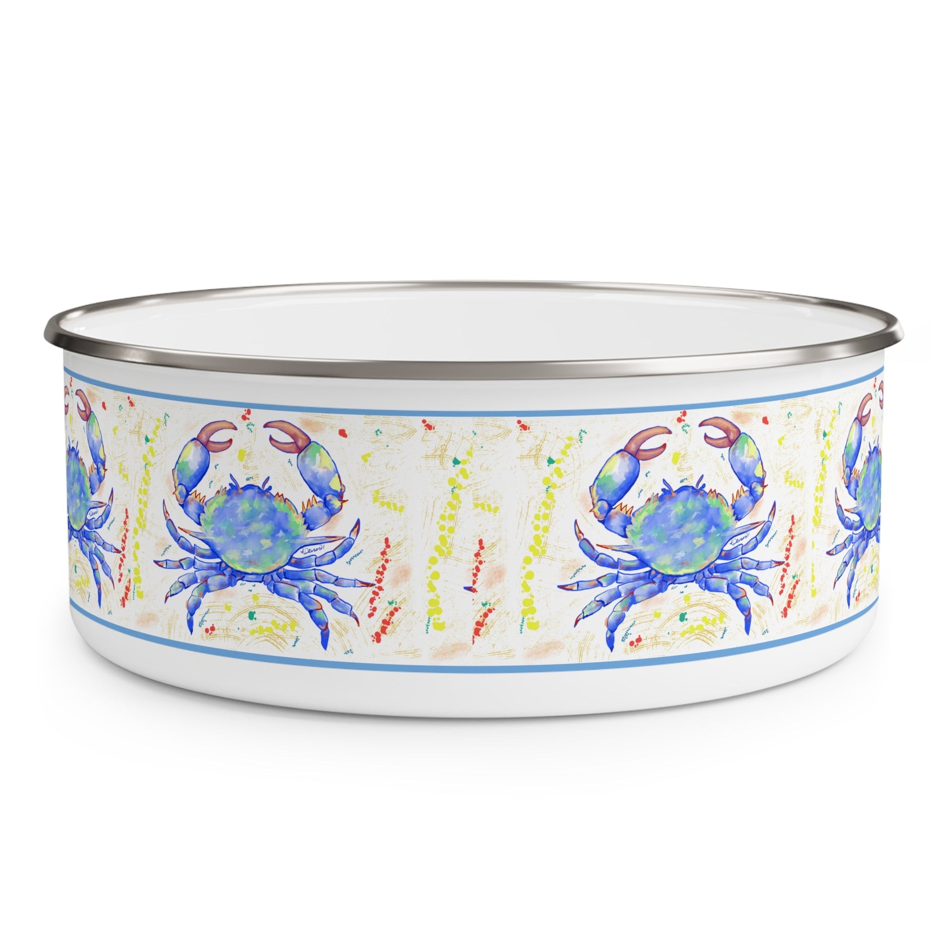 Blue Crab Enamel Bowls (Multiple sizes available) - Blue Cava