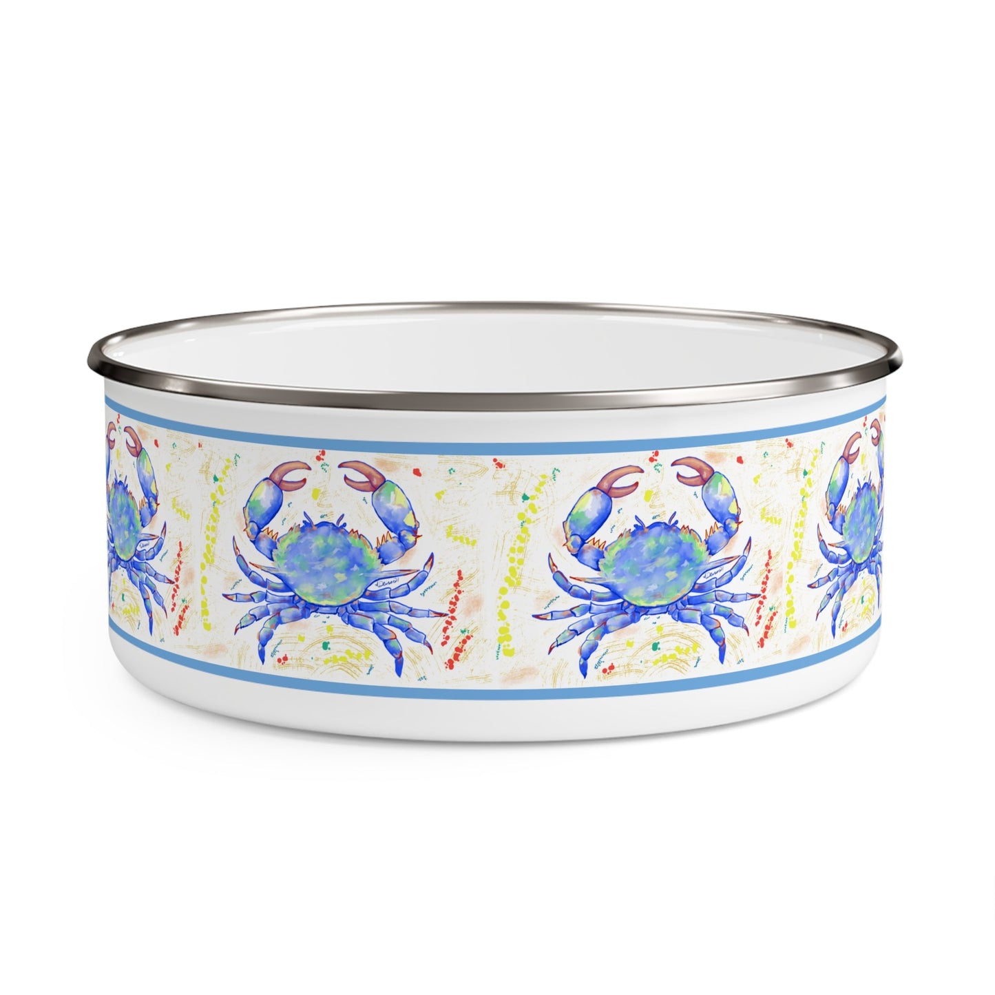 Blue Crab Enamel Bowls (Multiple sizes available) - Blue Cava