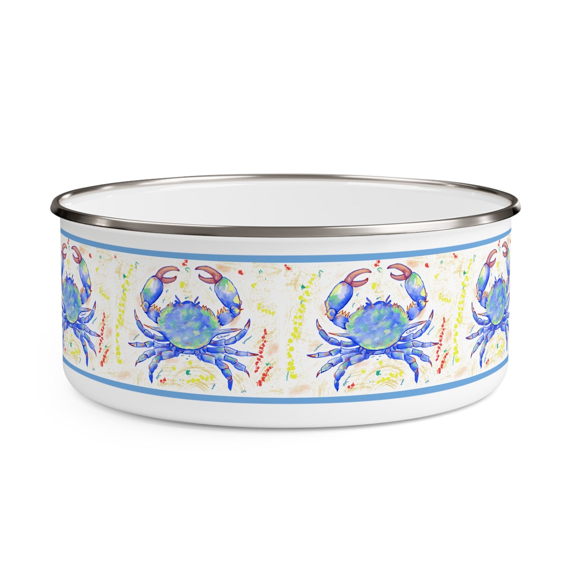 Blue Crab Enamel Bowls (Multiple sizes available) - Blue Cava