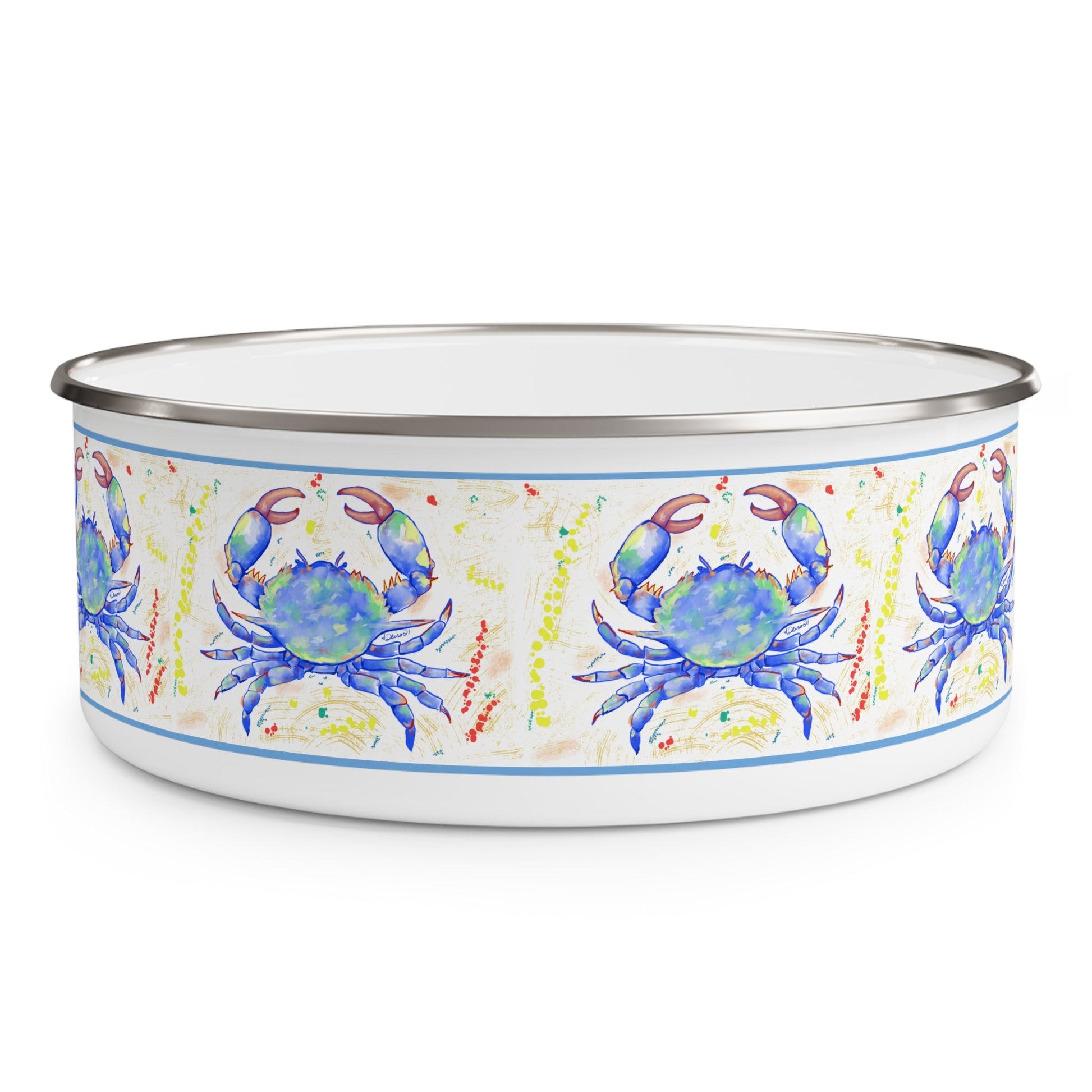 Blue Crab Enamel Bowls (Multiple sizes available) - Blue Cava