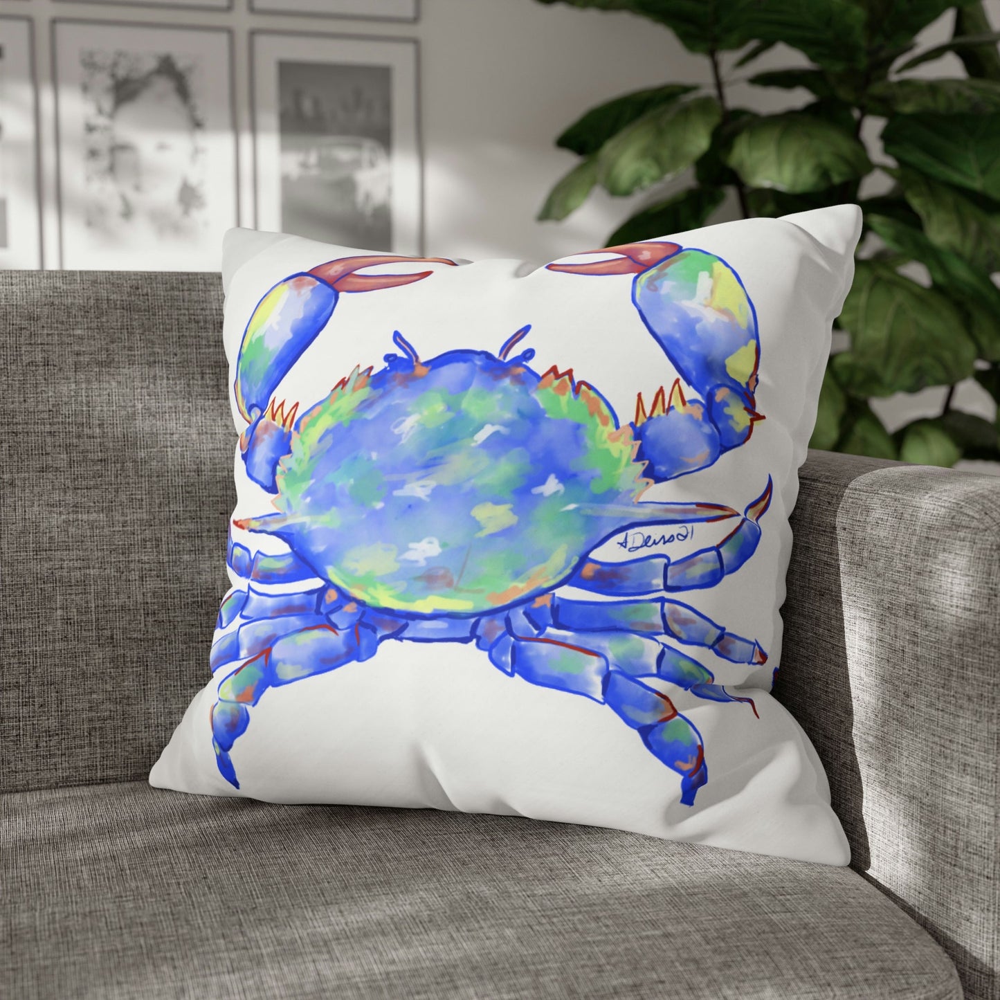 Blue Crab Pillowcase - Blue Cava