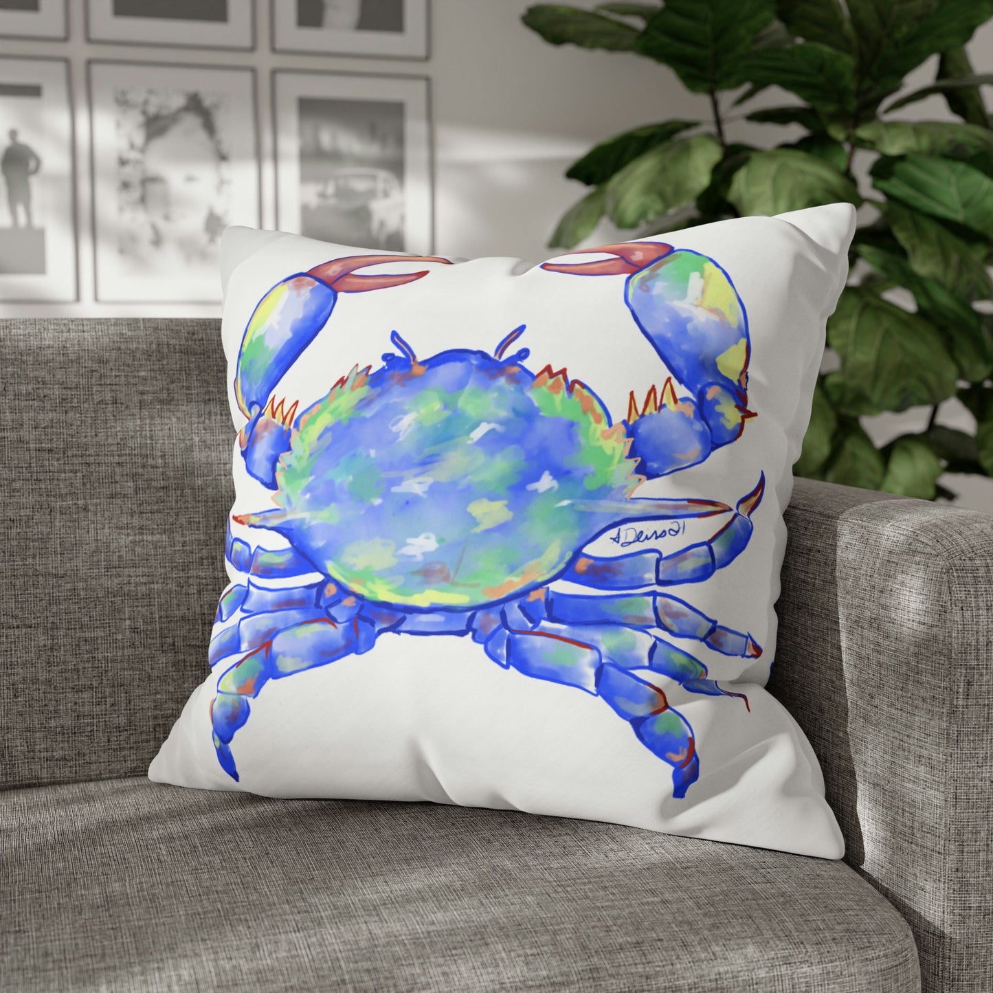 Blue Crab Pillowcase - Blue Cava