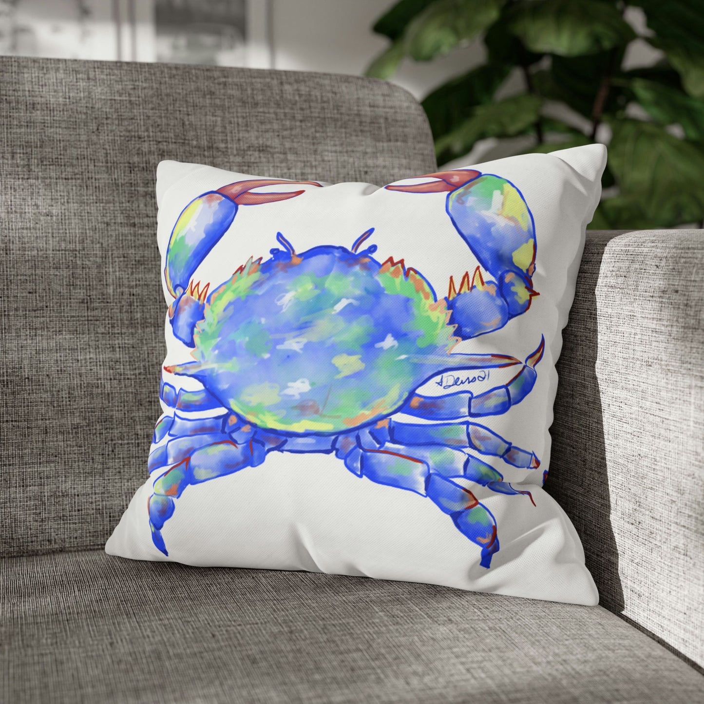 Blue Crab Pillowcase - Blue Cava