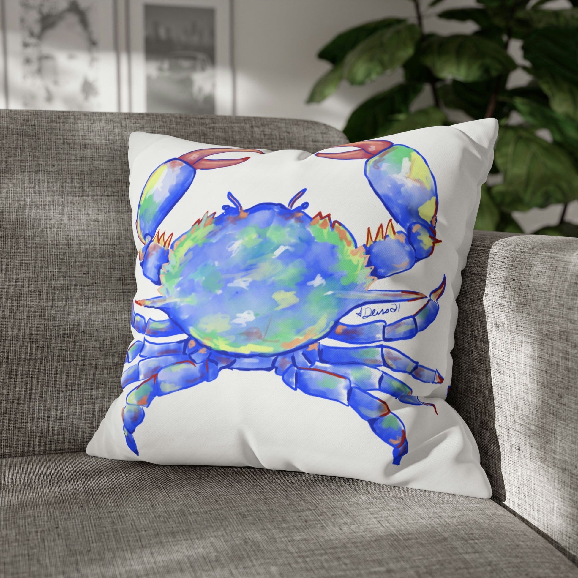 Blue Crab Pillowcase - Blue Cava