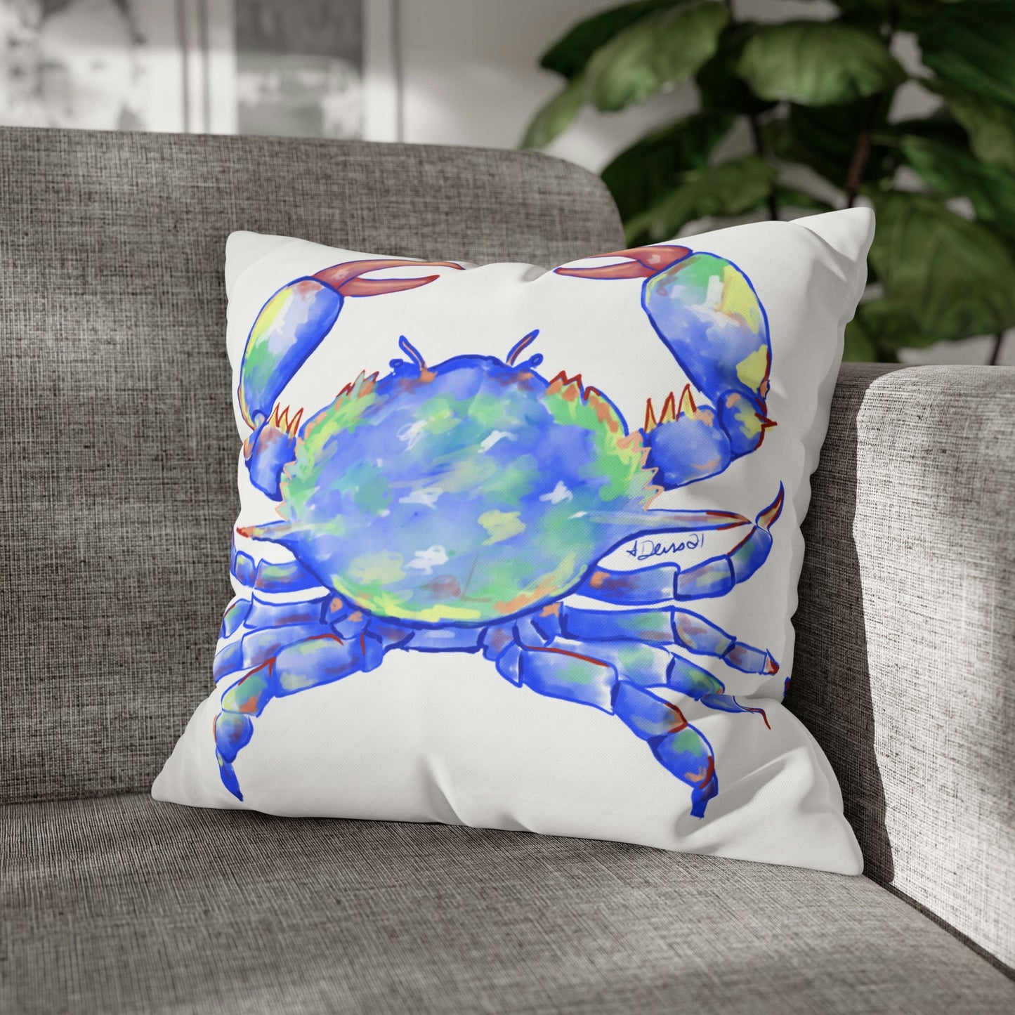 Blue Crab Pillowcase - Blue Cava