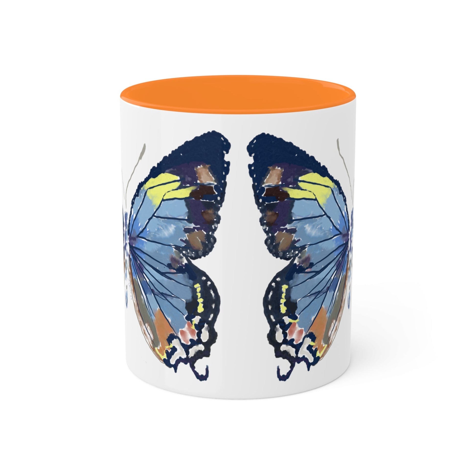 Butterfly Coffee Mugs, 11oz- Two tone - Blue Cava