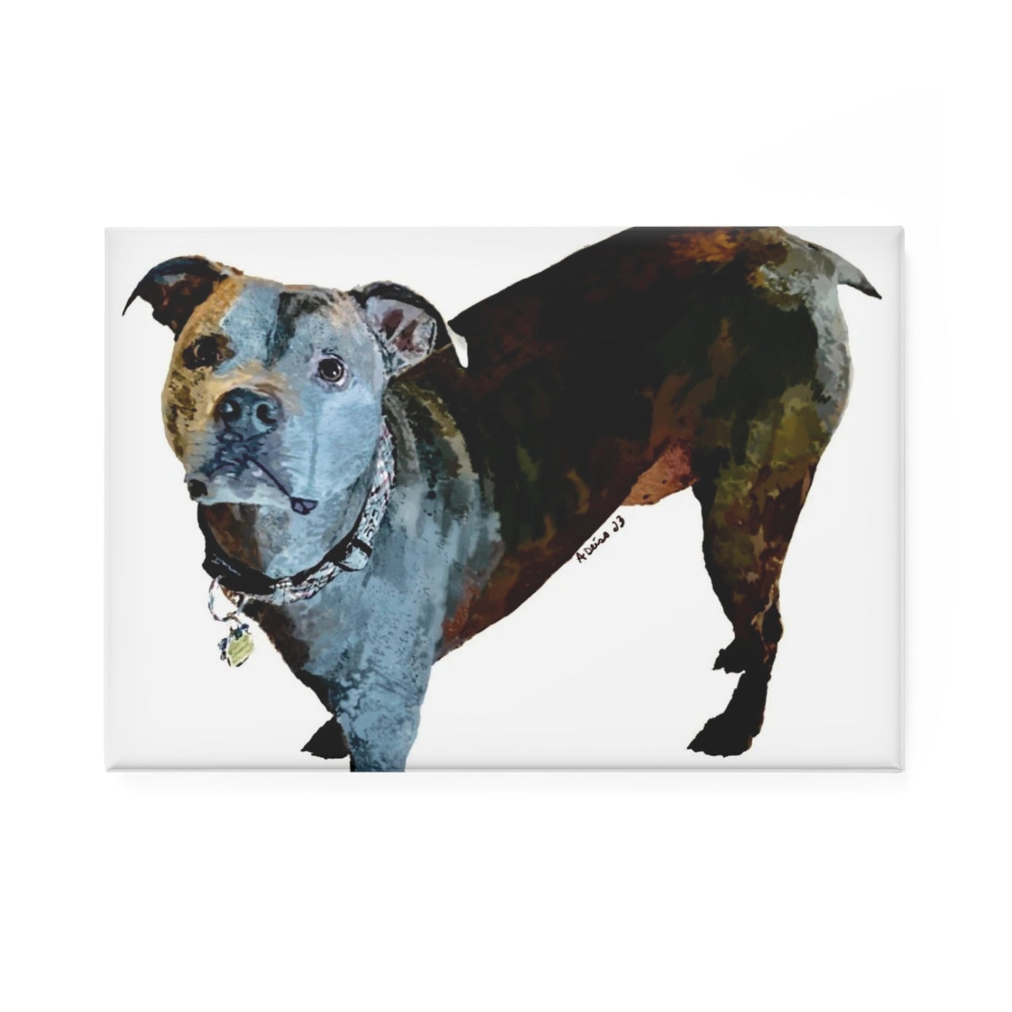 Diesel-Pit Bull Magnet, Rectangle (1 & 10 pcs) - Blue Cava