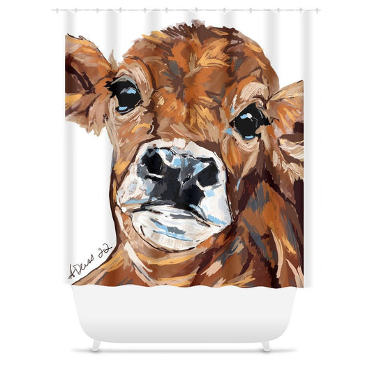 “Dirty” Cow Shower Curtain - Blue Cava