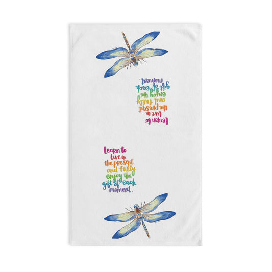 Dragonfly Hand Towel (Poly/Cotton) - Blue Cava