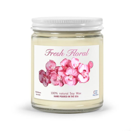 Fresh Floral 9 oz Soy Candle - Blue Cava