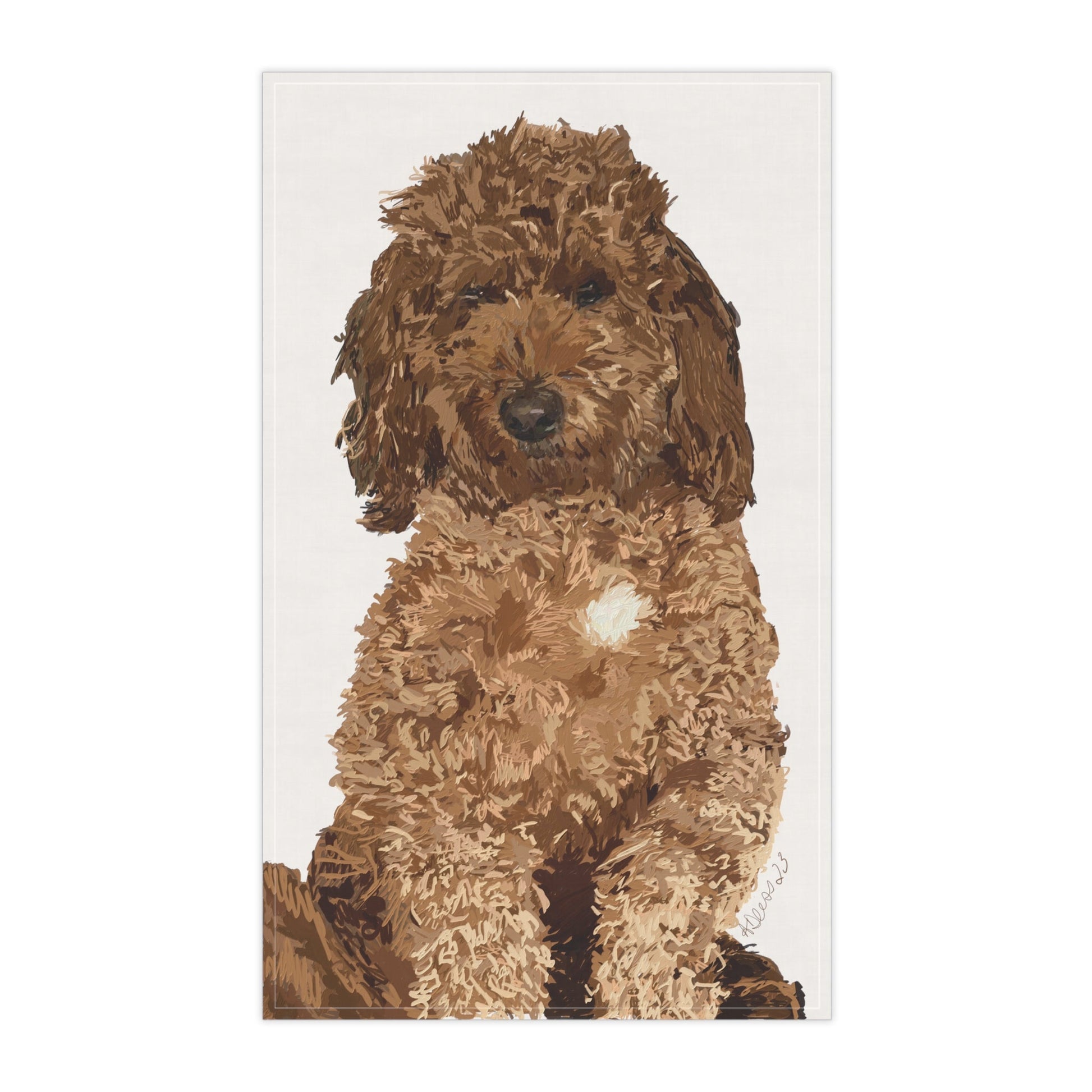 Goldendoodle “Harper” Kitchen Towel - Blue Cava