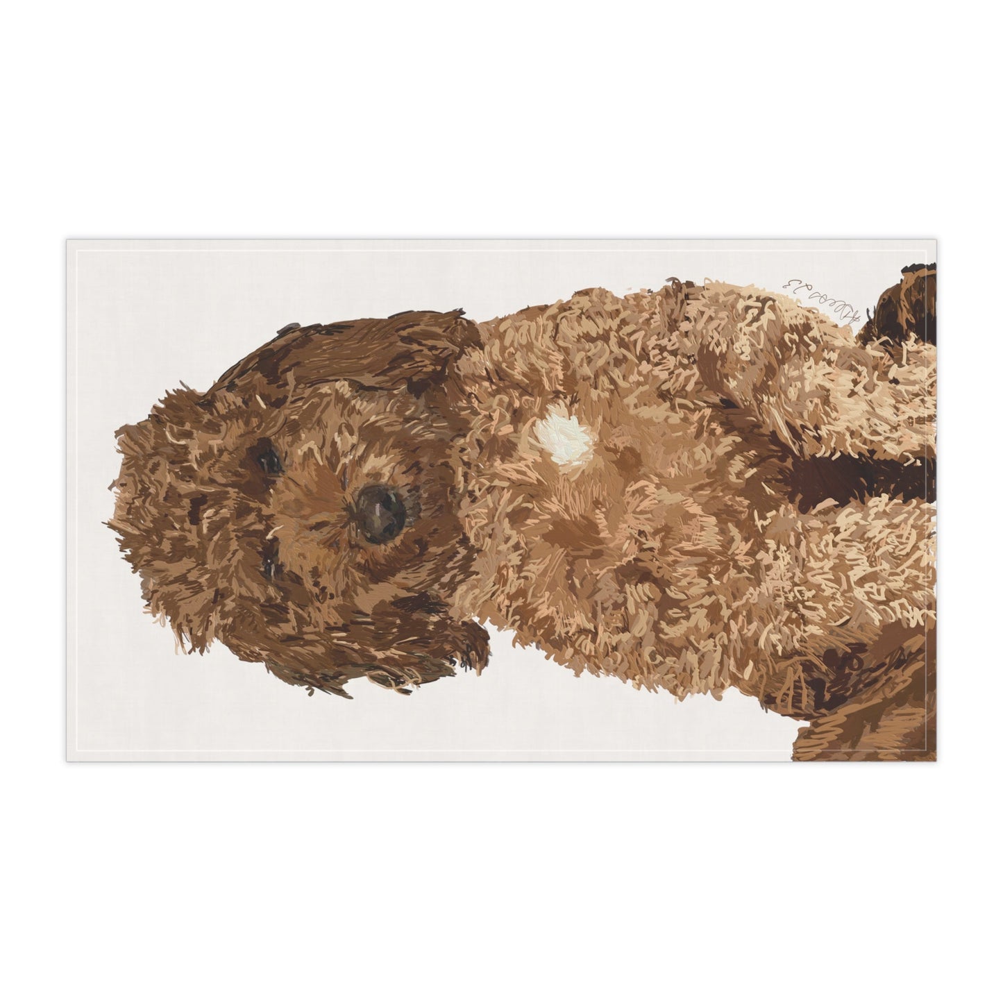 Goldendoodle “Harper” Kitchen Towel - Blue Cava