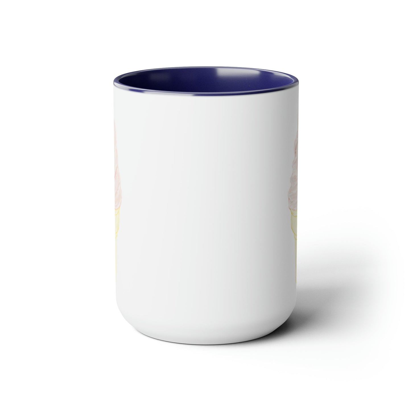 Ice Cream Two-Tone Coffee Mugs, 15oz - Blue Cava