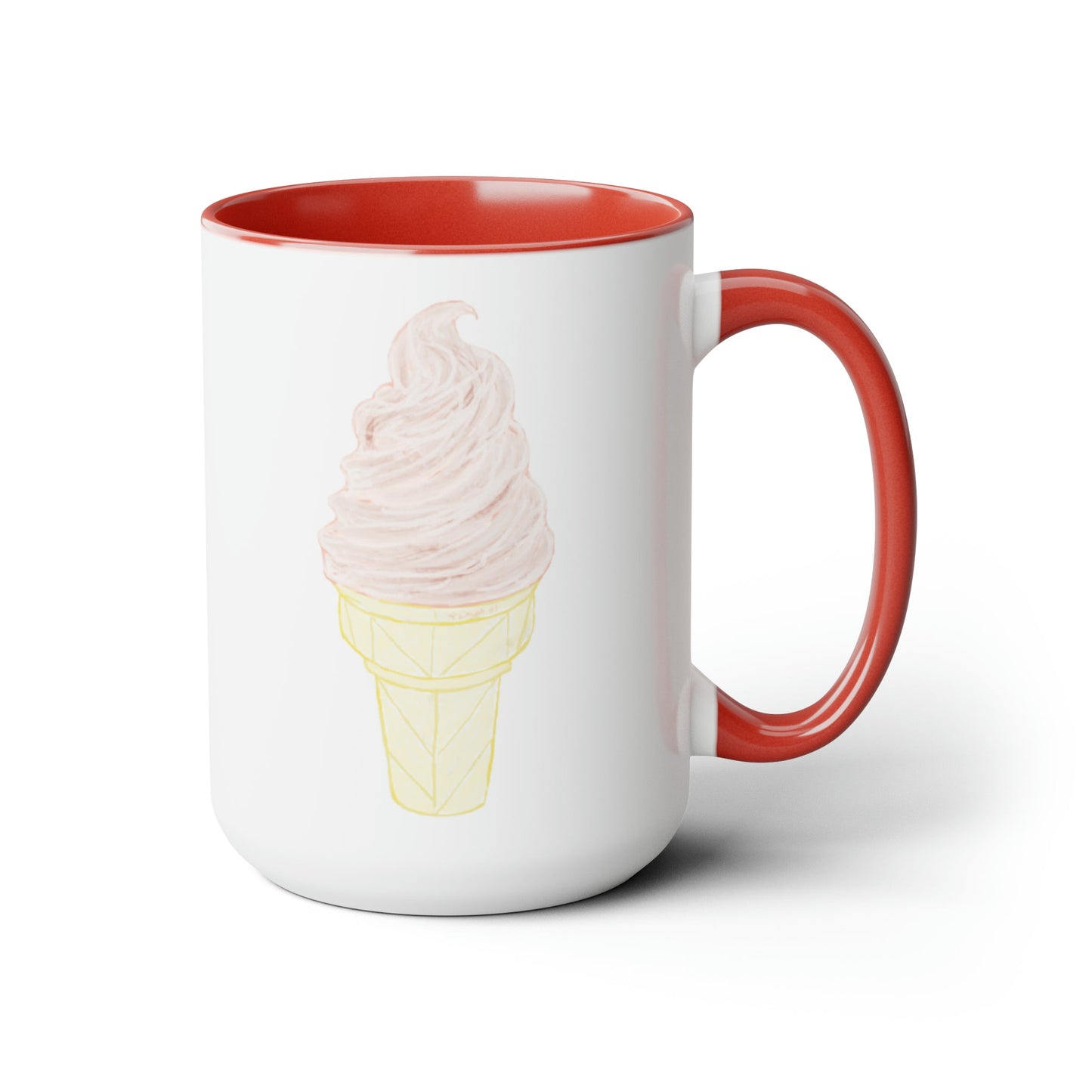 Ice Cream Two-Tone Coffee Mugs, 15oz - Blue Cava