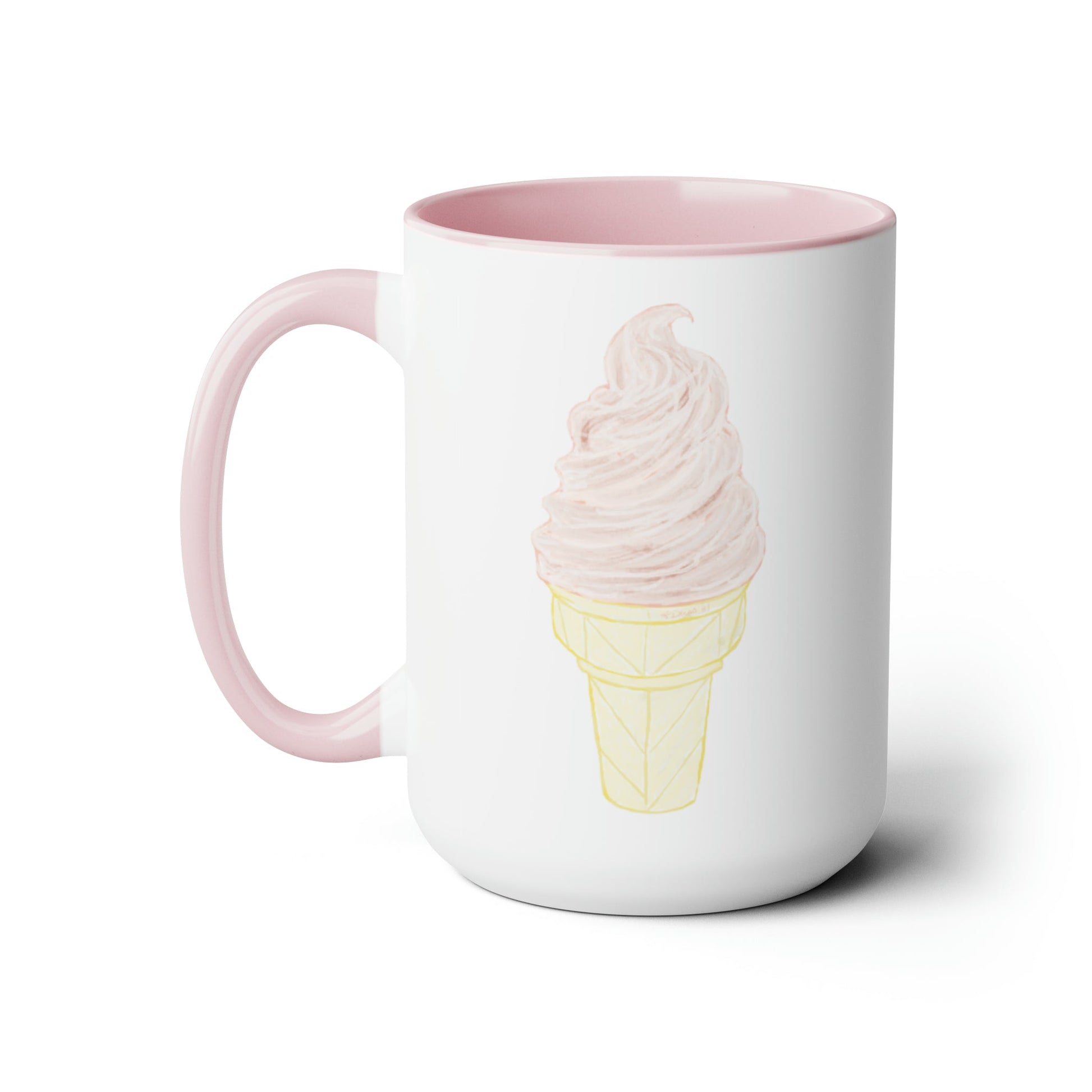 Ice Cream Two-Tone Coffee Mugs, 15oz - Blue Cava