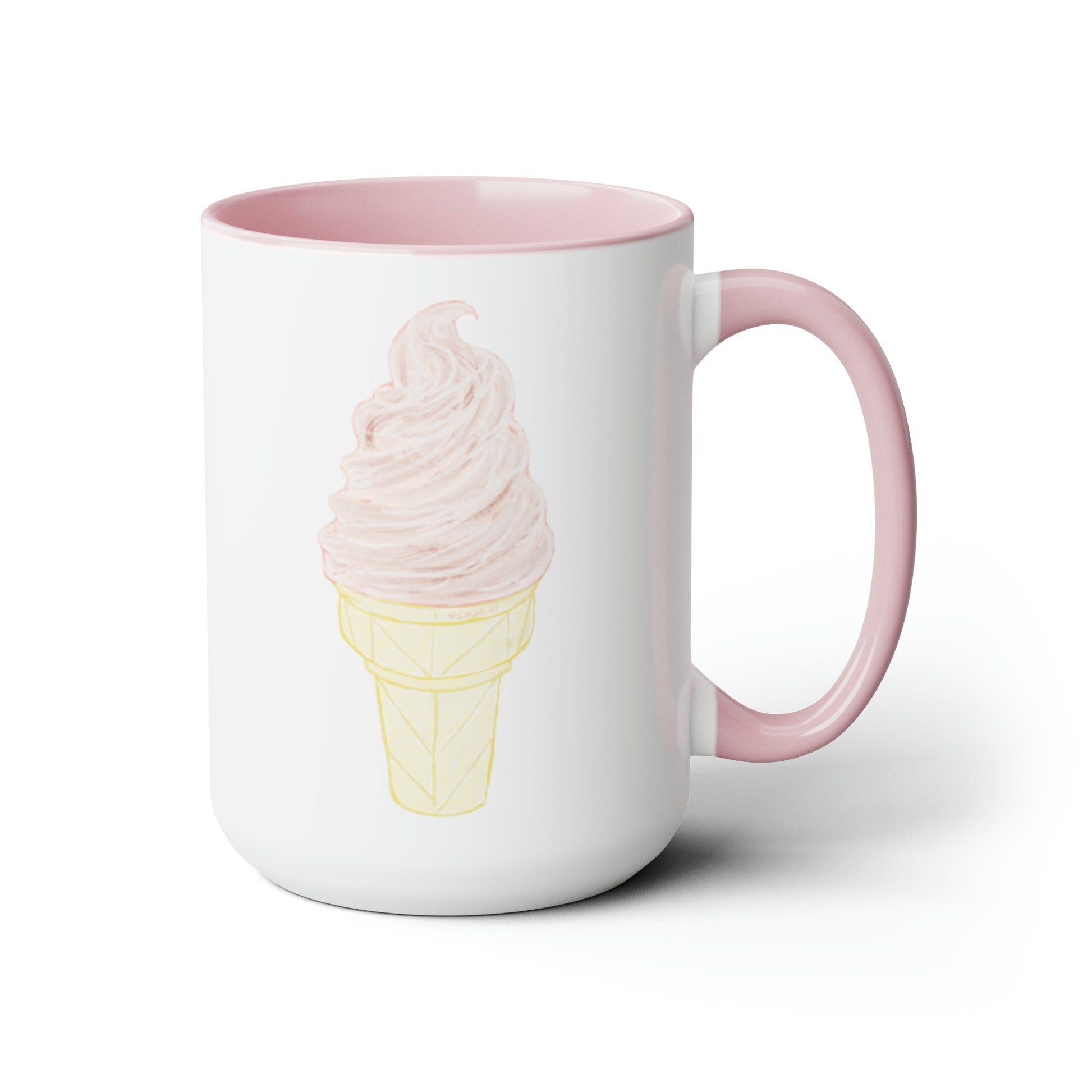 Ice Cream Two-Tone Coffee Mugs, 15oz - Blue Cava