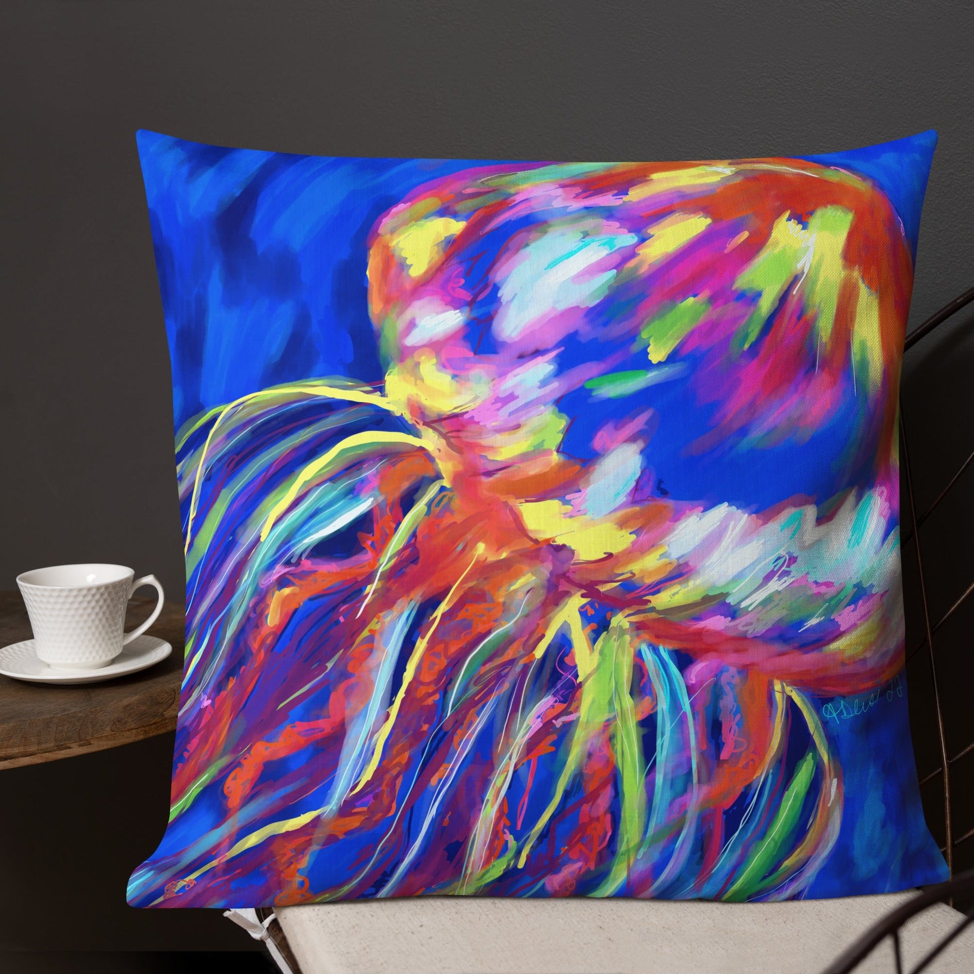 Jellyfish Premium Pillow - Blue Cava