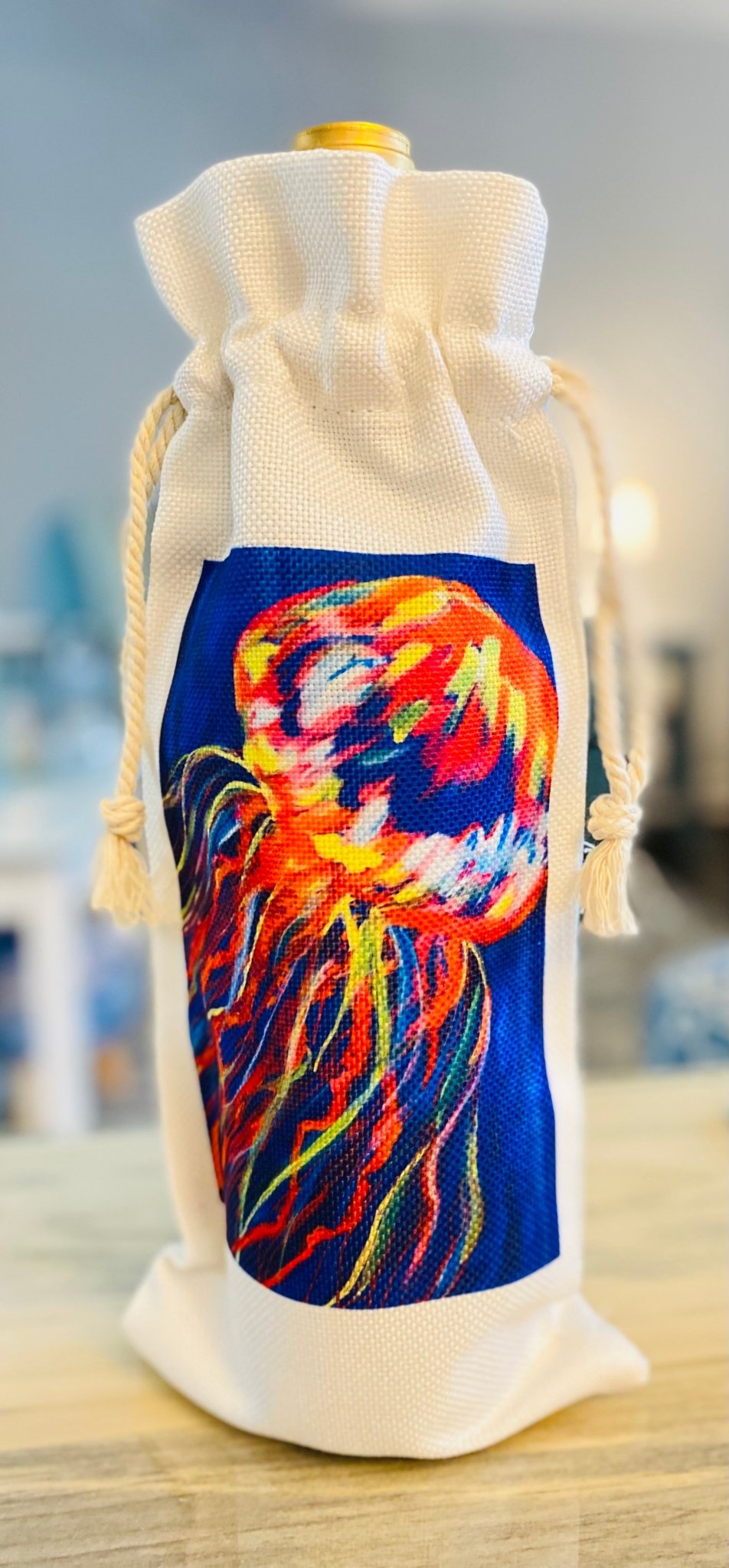 Jellyfish Wine Bag - Blue Cava