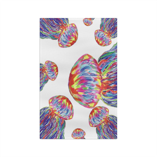 Jellyfishes Microfiber Tea Towel - Blue Cava