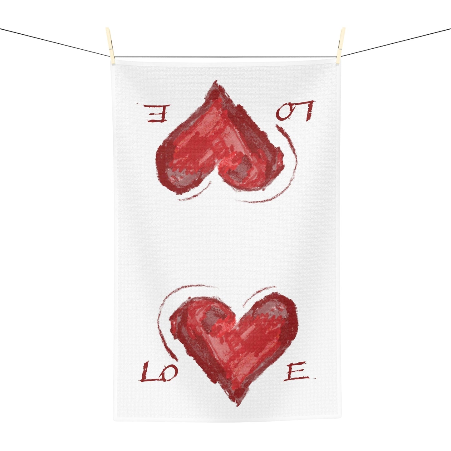 Love Microfiber Tea Towel - Blue Cava