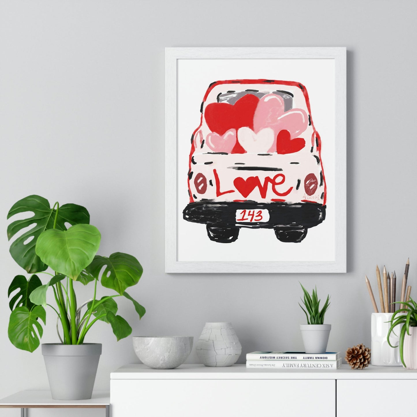 Love Truck Wall art - Blue Cava