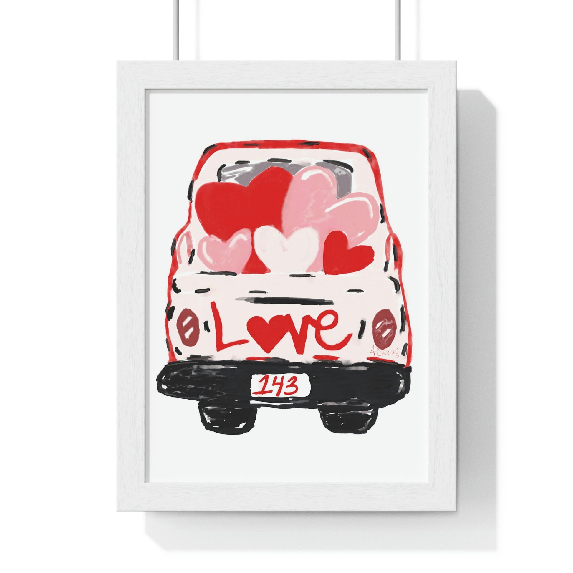 Love Truck Wall art - Blue Cava