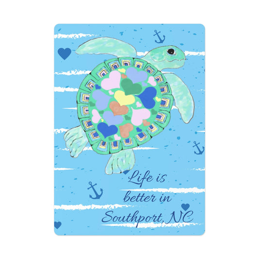 Love Turtle Southport Playing Cards - Blue Cava