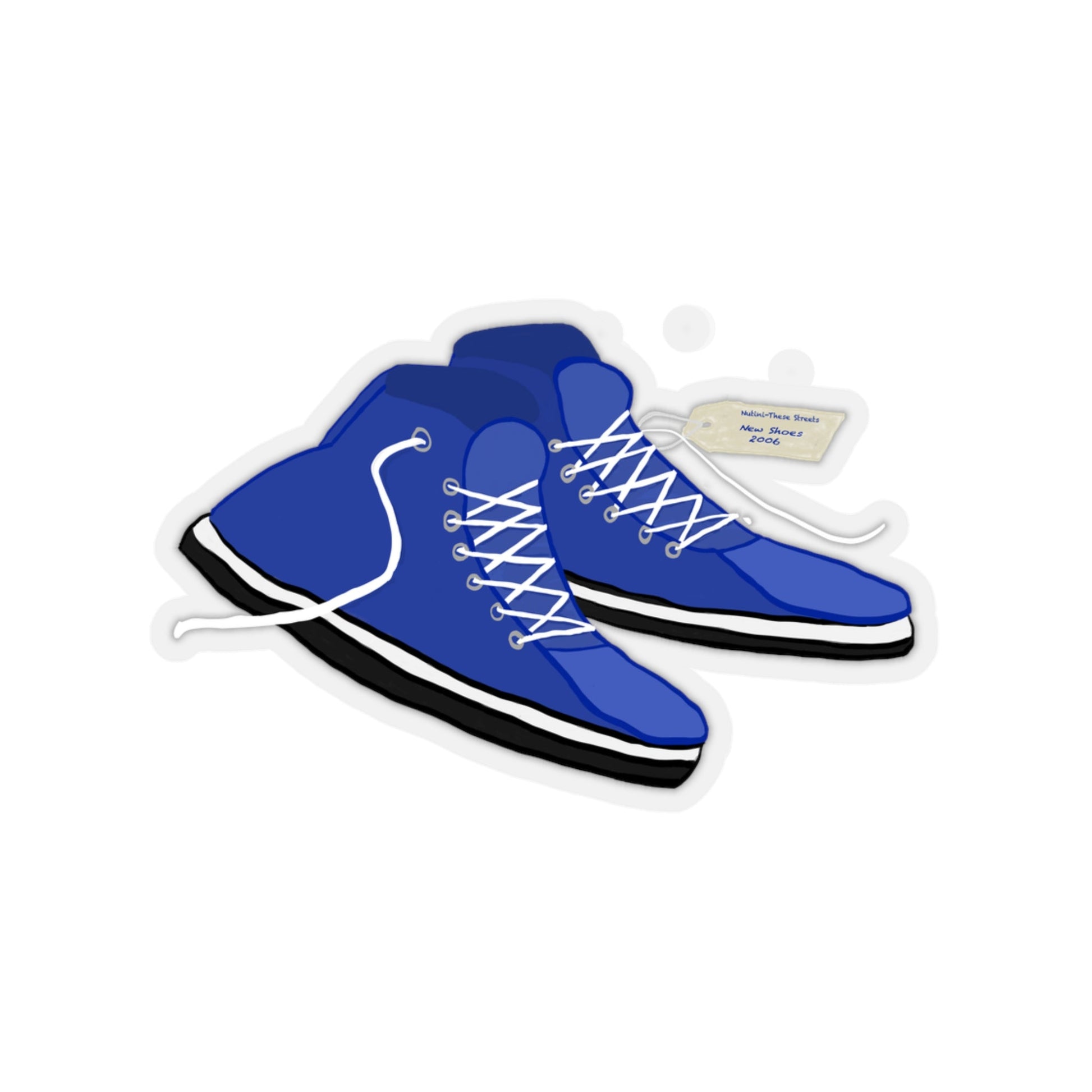 Nutini New Shoes Kiss-Cut Stickers - Blue Cava