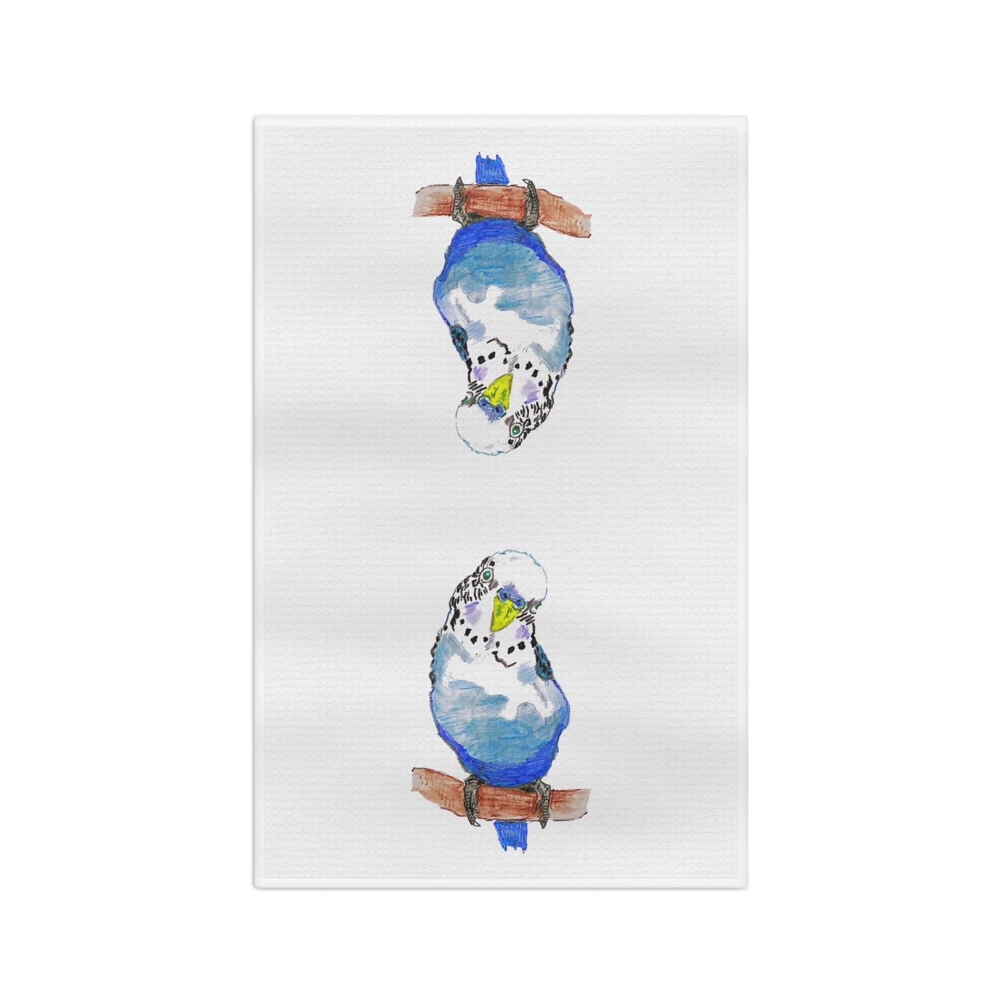 Parakeet Microfiber Tea Towel - Blue Cava