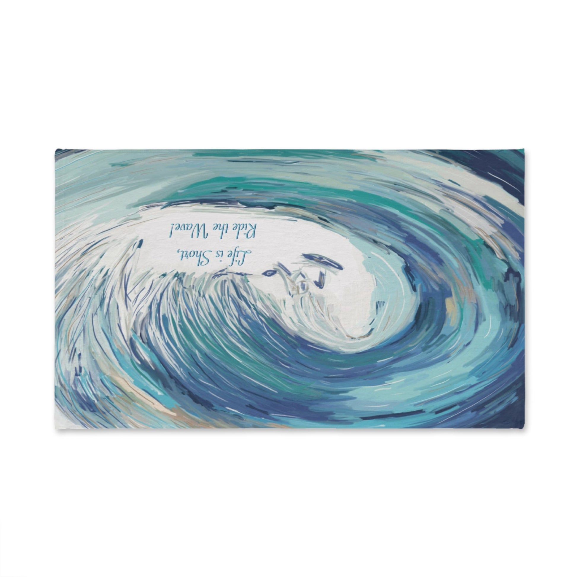 Ride the Wave Hand Towel (Poly/Cotton) - Blue Cava