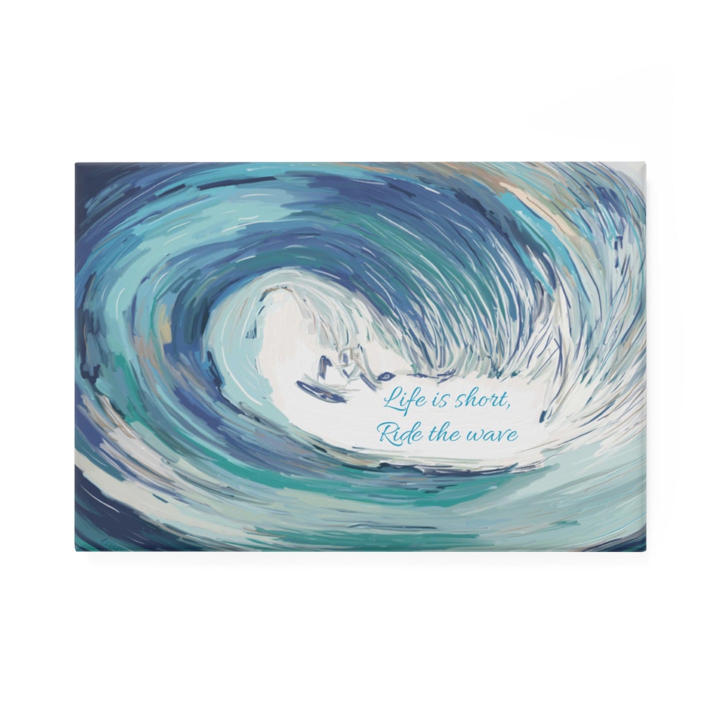 Ride the Wave Magnet, Rectangle (1 & 10 pcs) - Blue Cava