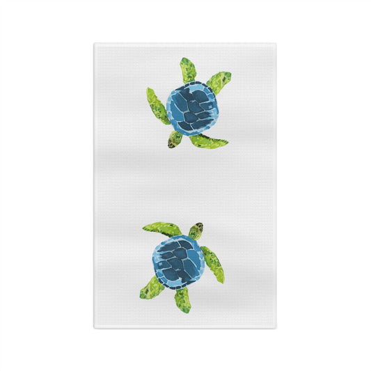 Sea Turtle Microfiber Tea Towel - Blue Cava