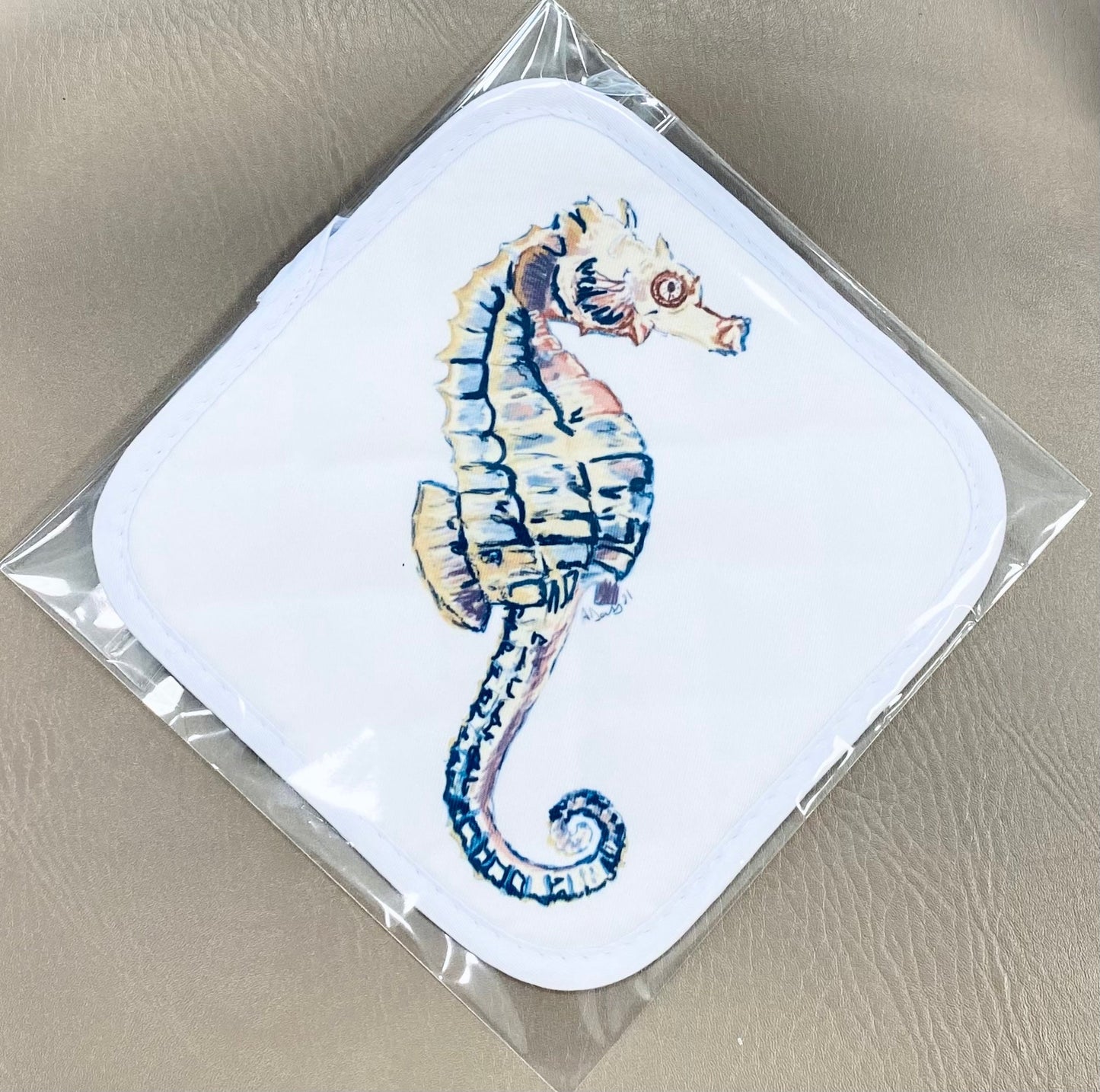 Seahorse Pot Holder - Blue Cava