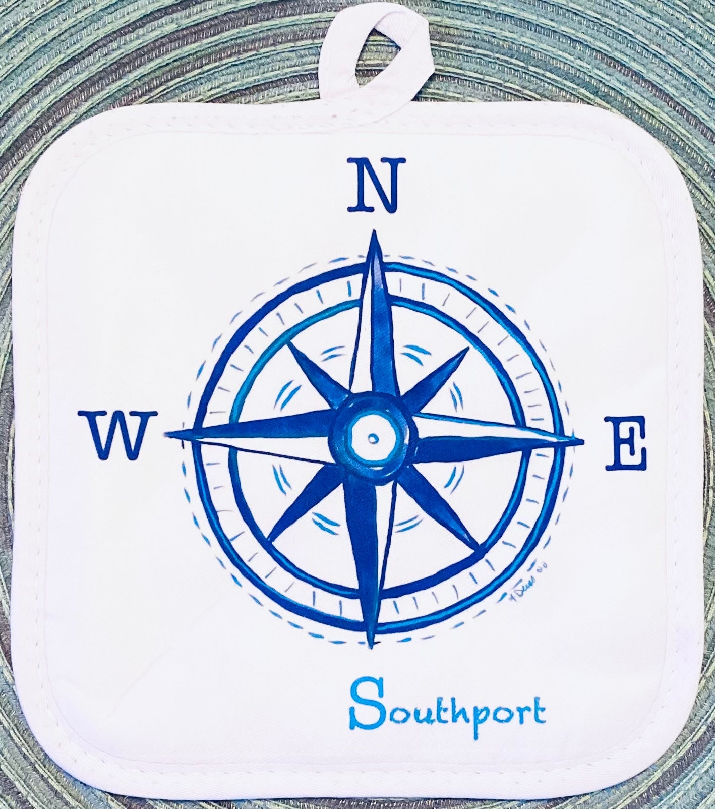 Southport Pot Holder - Blue Cava