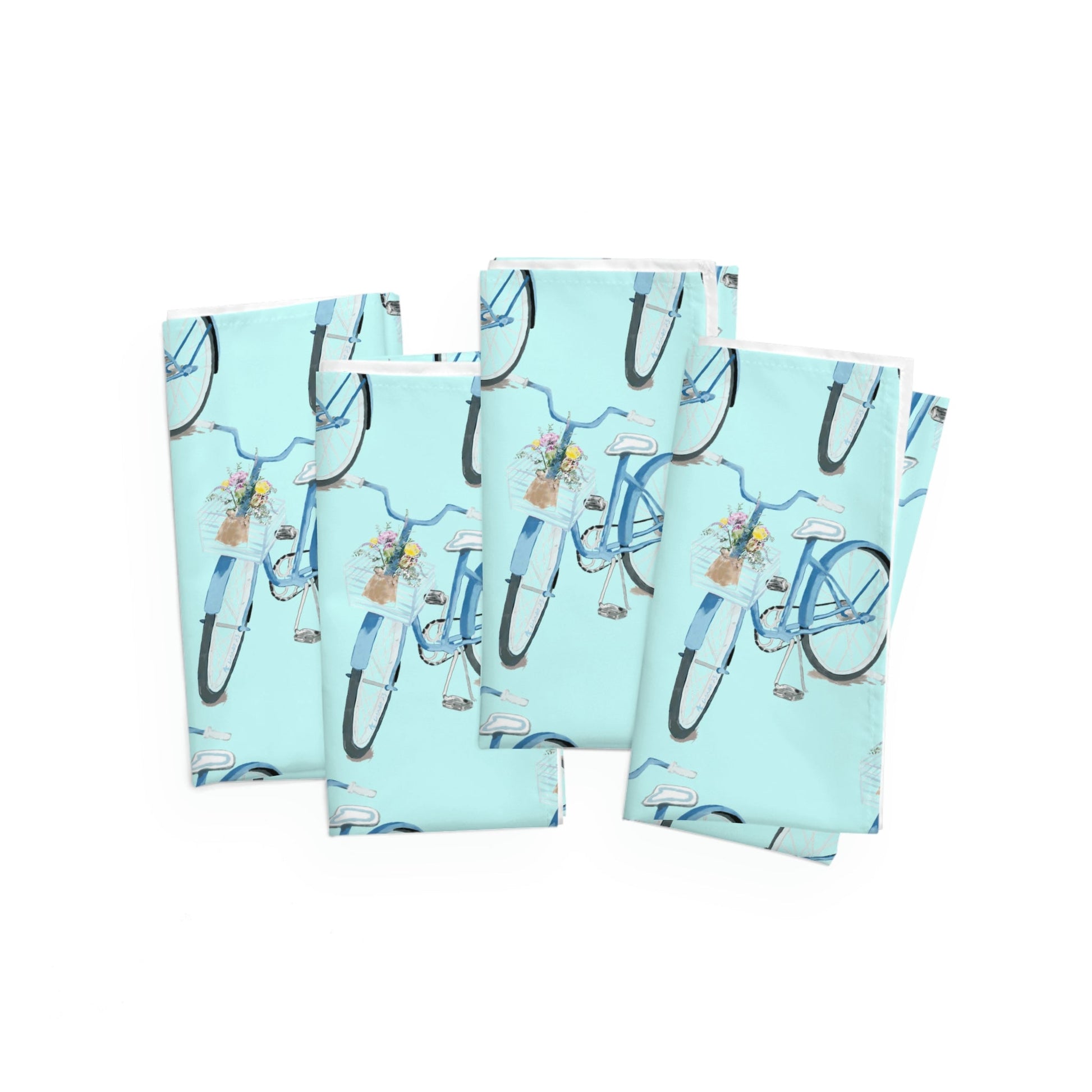 Spring Bike Napkin Set - Blue Cava