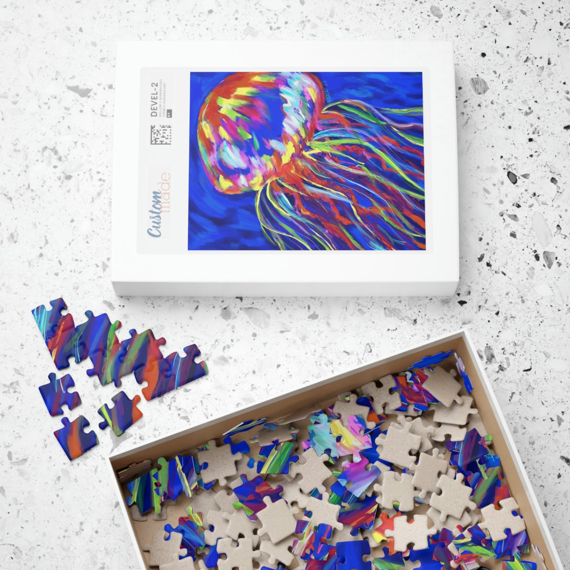 “Stringer” Jellyfish Puzzle ( 252 piece) - Blue Cava