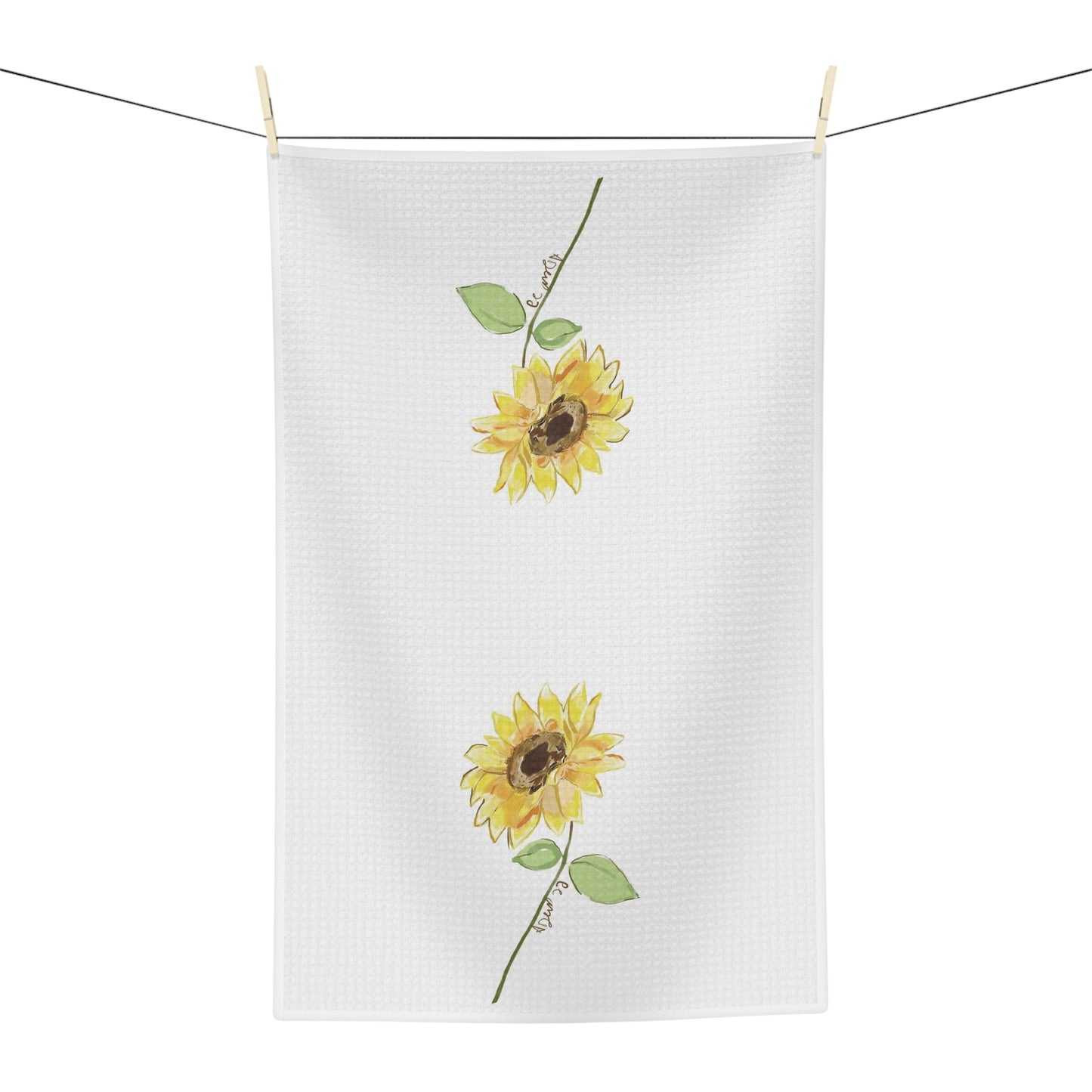 Sunflower Microfiber Waffle Towel - Blue Cava