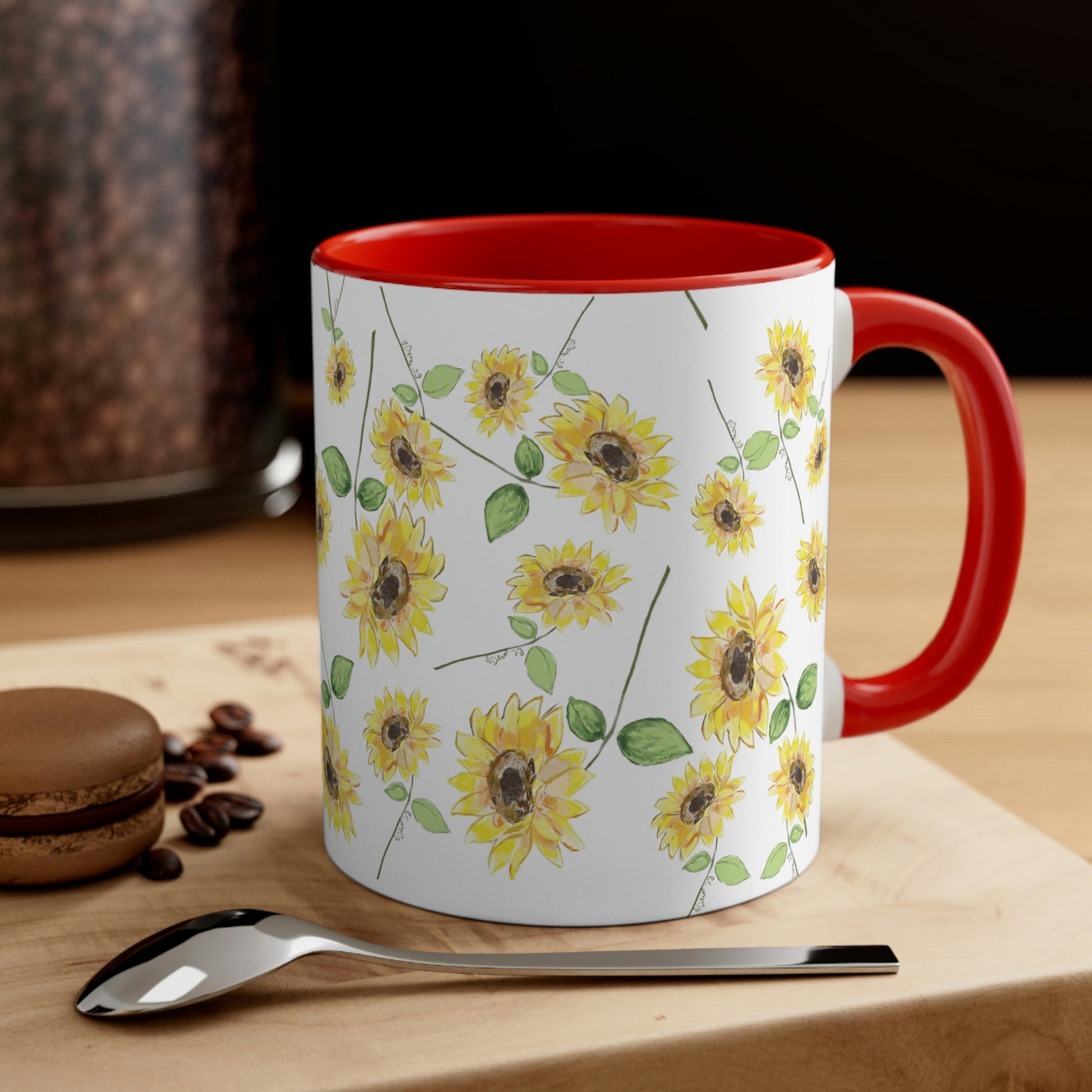 Sunflowers Accent Coffee Mug, 11oz - Blue Cava