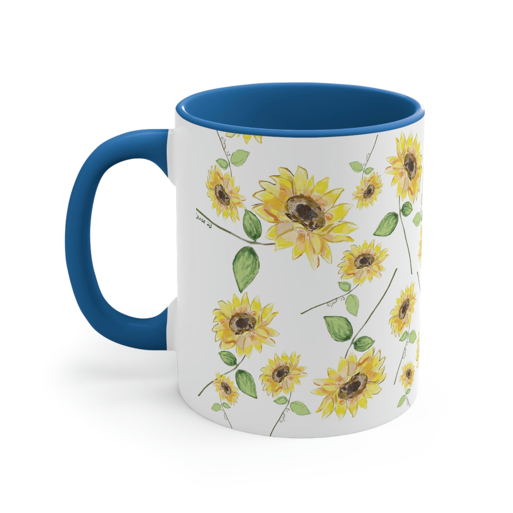 Sunflowers Accent Coffee Mug, 11oz - Blue Cava