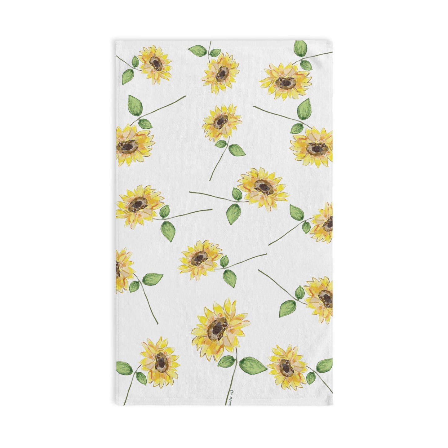 Sunflowers Hand Towel (Poly/Cotton) - Blue Cava