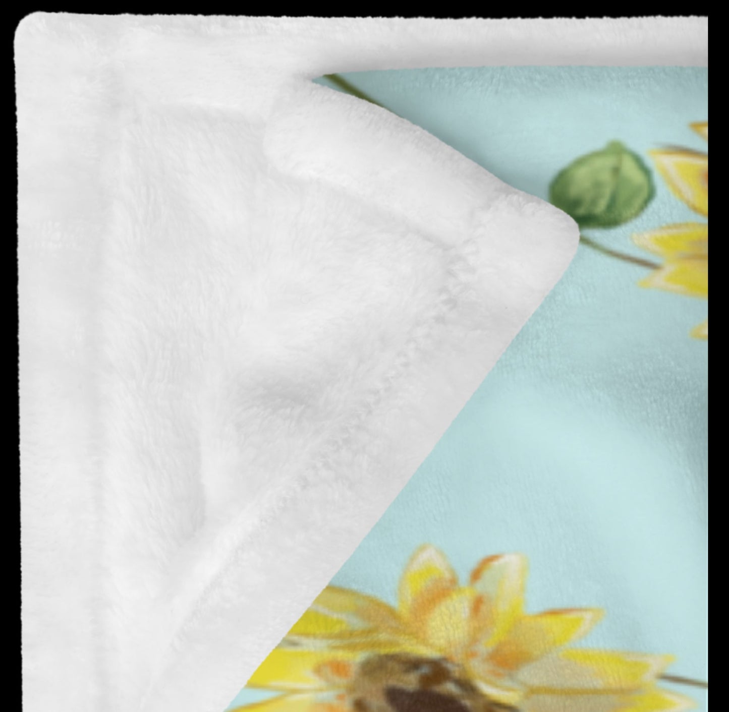 Sunflowers Throw Blanket - Blue Cava