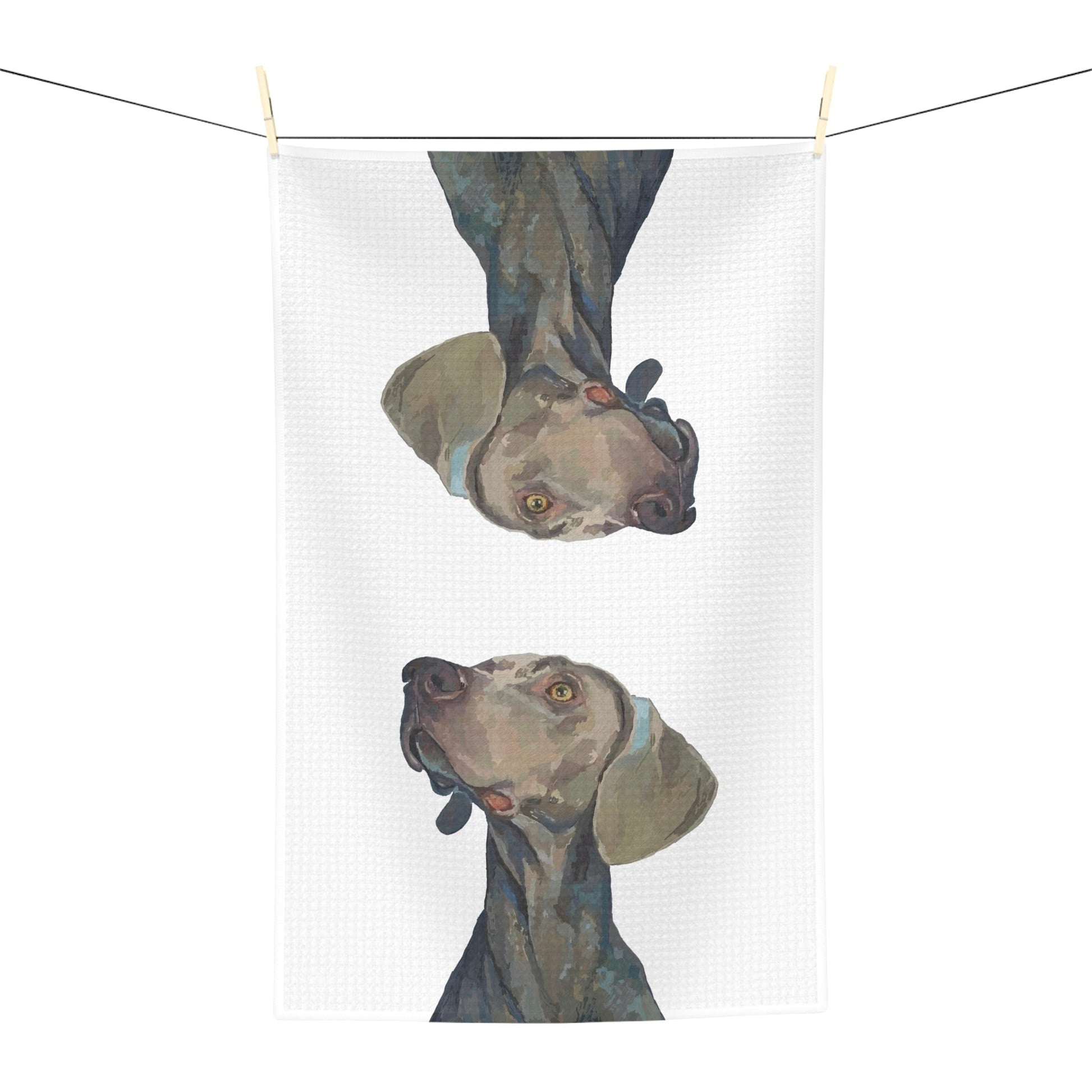 Weimaraner “Blue” Microfiber Tea Towel - Blue Cava