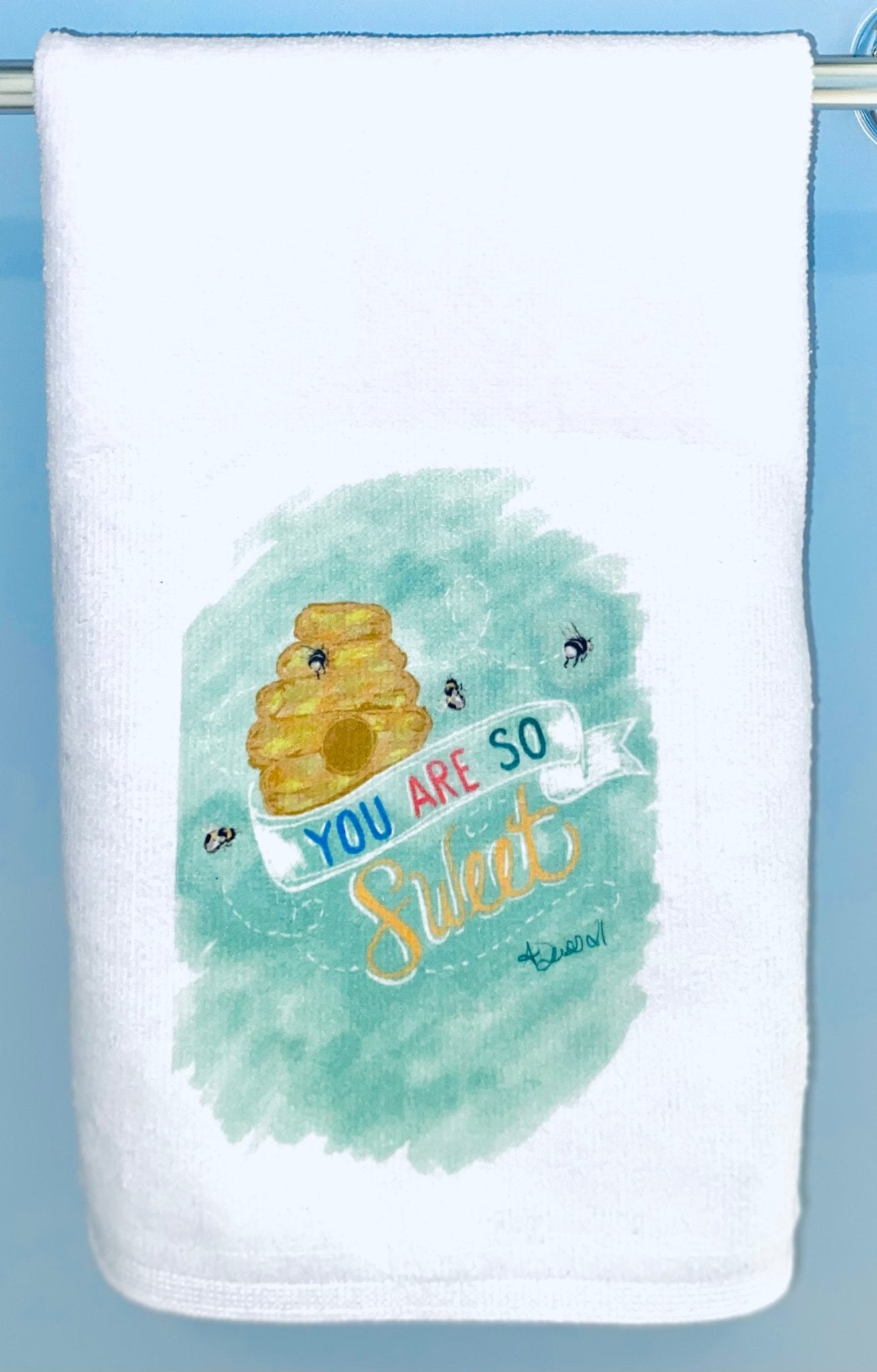 You are so sweet Tea Towel - Blue Cava