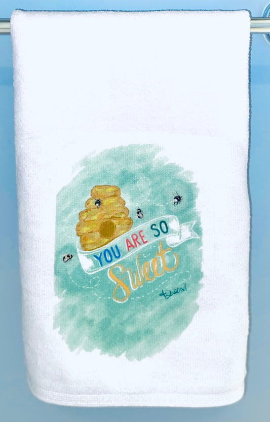 You are so sweet Tea Towel - Blue Cava